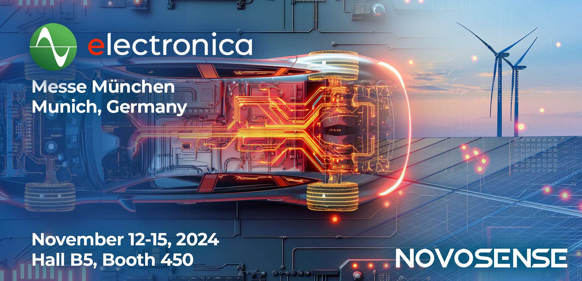 NOVOSENSEは、インテリジェントカー、電動化、産業制御に関する最新の研究開発成果をelectronica 2024に発表